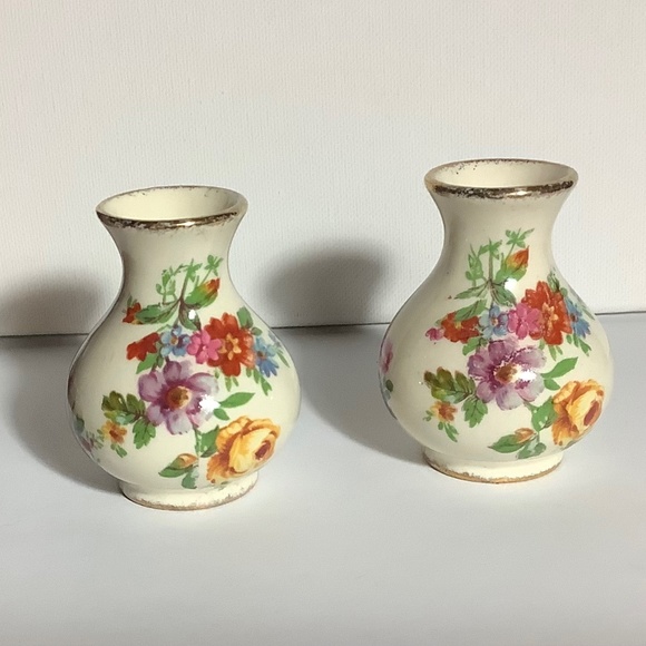 Set of 2 James Kent floral bud vases Antique - Picture 1 of 4